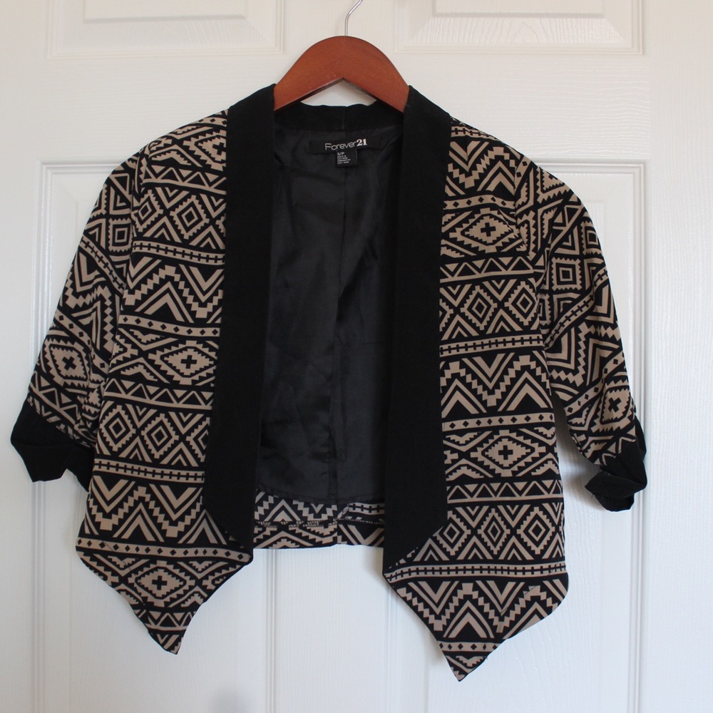 Light Weight Tribal Print Blazer